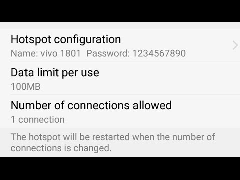 Personal hotspot || Password changed ||Number of connections allowed