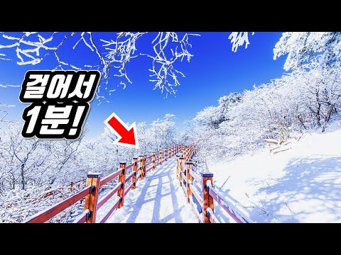 Korea's best snow mountain trekking course in a minute