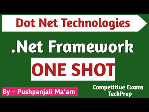 .Net technologies tutorial Part - 1 | .Net Framework Unit -1 in Hindi | One shot Video