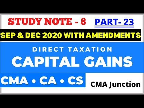 Capital Gains | Section 54G | Section 54GA | Section 54GB | Direct Taxation | CMA | CA | CS |