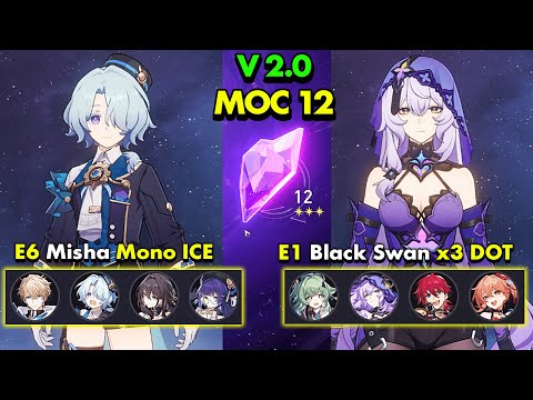 E6 Misha Mono ICE & E1 Black Swan x3 DOT | Memory of Chaos Floor 12 3 Stars | Honkai: Star Rail