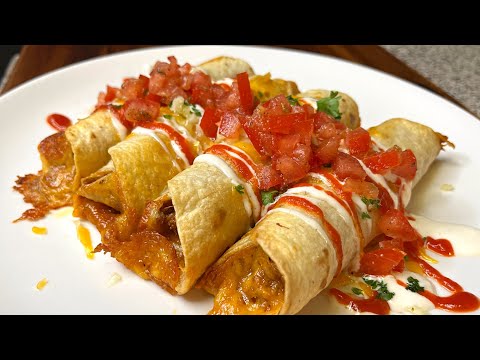 Baked Chicken Taquitos | Cream cheese and chicken taquitos