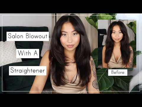 Salon Blowout At Home With A Straightener