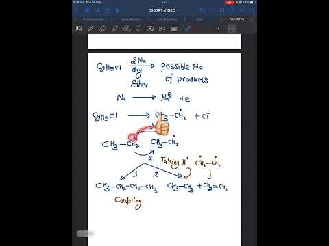 वुर्टज अभिक्रिया || wurtz reaction #upboard #cbseboard  #cbse #neet #jee #shorts #youtubeshorts