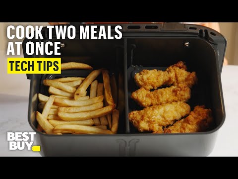 Cook Two Meals at Once with bella PRO 4-qt. TriZone Touchscreen Air Fryer – Tech Tips from Best Buy