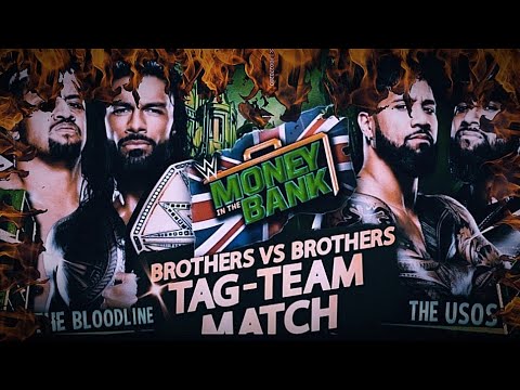 roman reigns solo sikowa vs jimmy uso jey uso wwe money in the bank.. wwe full match