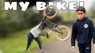 DESTROYING KID’S BIKE & SUPRISING HIM WITH A BRAND NEW ONE!