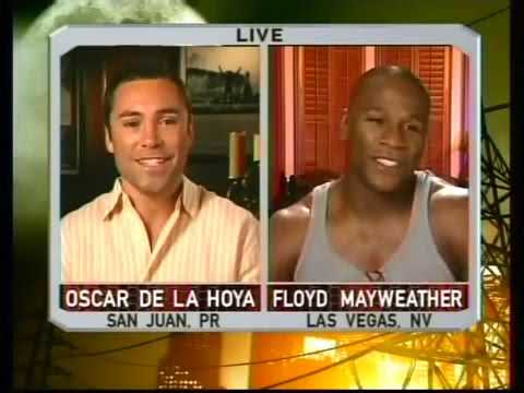 Funny Interview previous the fight "De La Hoya vs Mayweather Jr"