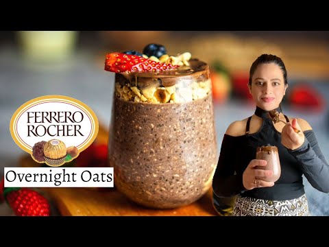 Easy Ferrero Rocher Overnight Oats Recipe | Quick Breakfast Ideas | Easy Overnight Oats