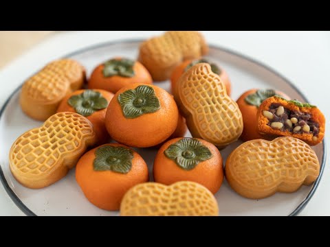 Chinese mooncake recipe 好柿花生月饼，好事会发生哦~