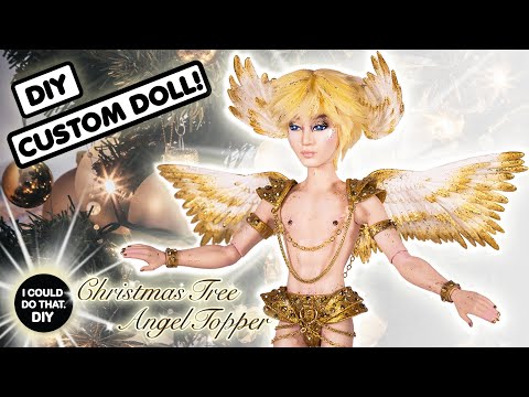 Custom BTS Doll Repaint: Christmas Tree Angel Topper!