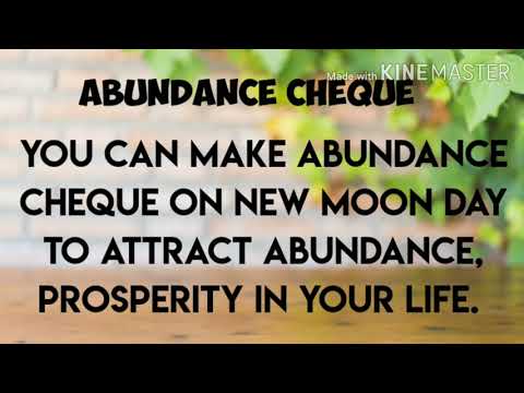 Attract Àbundance with Abundance Cheque.