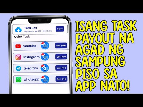 KAHIT ISANG TASK LANG GAWIN MO PWEDE KANA KUMITA NG ₱10 SA BAGONG EARNING APP NATO!