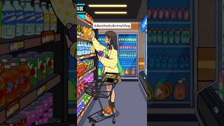 Grocery shopping with me #animevlog #asmr #trending #animation #groceryshopping #shortsvideo