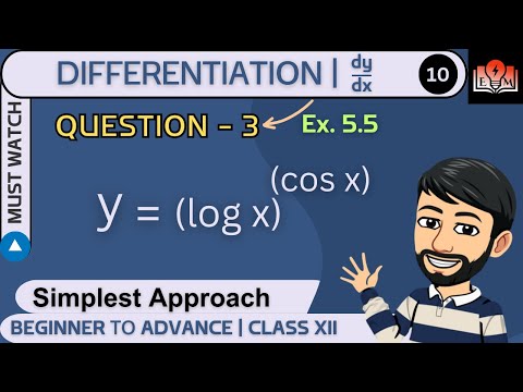 Ex 5.5 Class 12 Maths | Q-3 Ex 5.5 | Maths Class 12 | Rd Sharma Class 12 | Differentiation