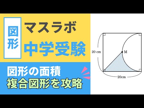 中学受験　算数特訓　曲線図形の面積　複合図形の求積