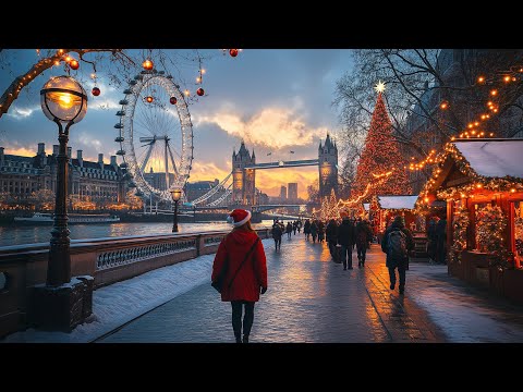 London, England - Christmas Wonderland - 4K HDR Walking Tour