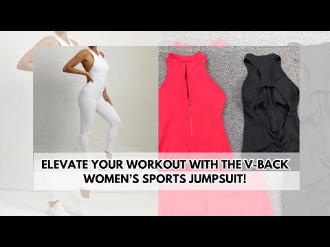 V Back Women Sports Jumpsuit