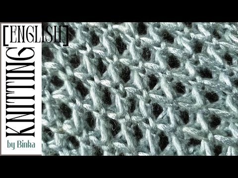 [English] An original model of a knitting pattern with cell structure. A trendy knitting pattern.