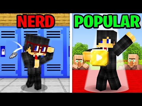 Minecraft but From NERD to POPULAR...