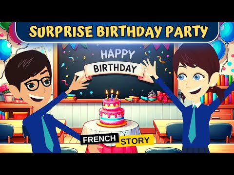 Surprise Birthday Party | Easy French Conversation Practice | CCube Academy