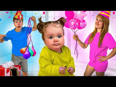 WHO BETTER ORGANIZES THE FIRST BIRTHDAY Sisters Fast Sergey Children VS Parents Challenge