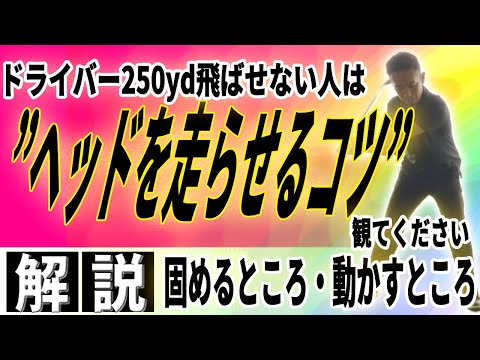 【飛距離アップ】ヘッドを走らせるコツ〜ドライバーが250yd飛ばせない人の共通点〜ヘッドを走らせるためのハリ感と可動域を知る〜