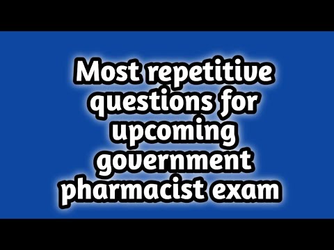 most repetitive questions for government pharmacist exam preparation#rrbpharmacistexampreparation