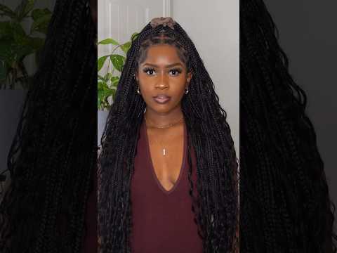 Tangle free boho knotless braids over Micro Locs!!😍 By @JalizaStyles Video link below. #braids