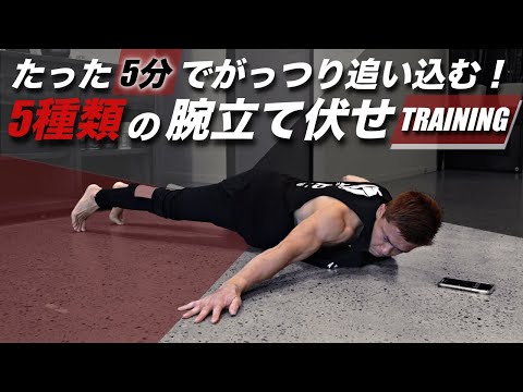 たった5分間で上半身がっつり追い込む腕立て伏せトレーニング！