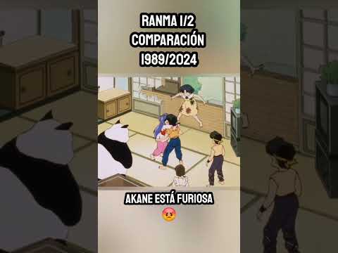 Akane está FURIOSA 😡 Shampoo BESA a Ranma - COMPARACIÓN Ranma 1/2 Serie CLÁSICA 1989 VS Remake  2024