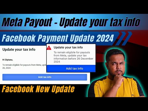 Meta Payout - Update your tax info | Facebook Payment Update 2024 | Facebook New Update