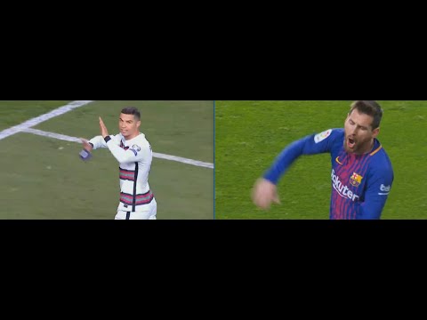 Cristiano Ronaldo & Lionel Messi Crazy Reaction On Disallowed Goals هدف رونالدو وردة فعل مع البرتغال