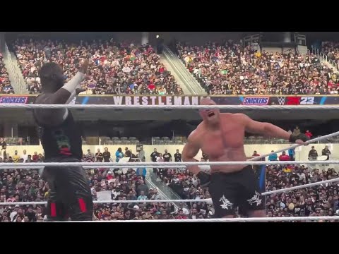 Brock Lesnar vs Omos Wrestlemania _ #Shorts #Viral #Brock #Omos