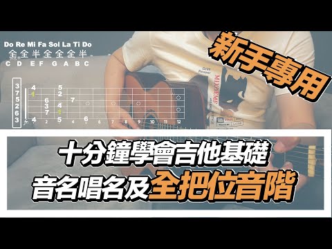 吉他教學ep1.十分鐘介紹音名唱名及mi型音階  新手也能彈整把音階ps:只是看起來（樂理篇） #概念#樂理#吉他自學#吉他基礎#mi型音階#免費教學#第一堂課#吉他音階