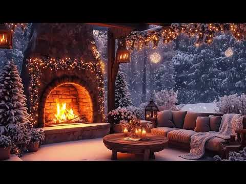 Cozy Winter Cabin Ambience❄️Crackling Fireplace, Howling Winds &Snowstorm Sounds for a Restful Sleep