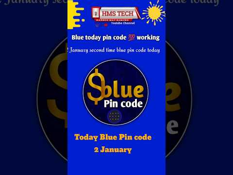 2 January Blue code today pin | blue today pin code | #2januarybluecode #bluecode #hmstech #shorts