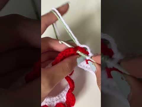 How to Crochet a Strawberry Stitch #crochet #tutorial #crochetstrawberry  #crochettutorial