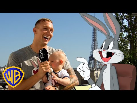 Caeleb Dressel 🇺🇸 - Athlete Interview | Looney Tunes Presents: Sports Talk with Bugs Bunny | @wbkids