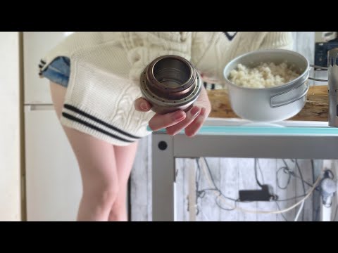 エバニューのアルストでほったらかし炊飯 / Alcohol Stove for Camping Meal