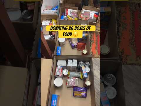 Donating 26 boxes of food 🙂 #feed #mrbeast #shortfeed #shorts #trending #thanksgiving #donating