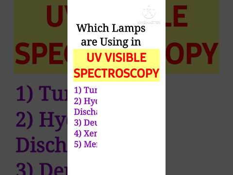 which Lamps are using in U.V Spectroscopy