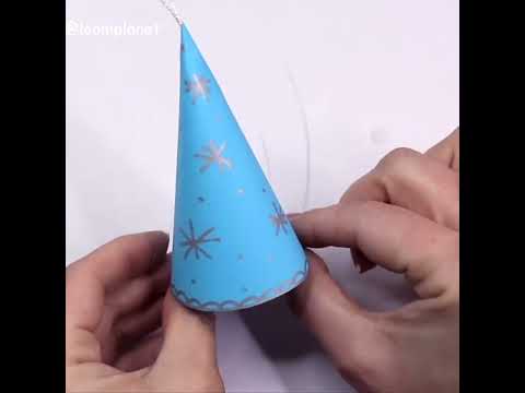 DIY Гном из бумаги! Новогодняя игрушка на ёлку своими руками #shorts