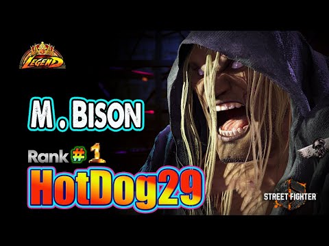 SF6 🔥HotDog29 (M Bison #1) Big Damaged Combos Master !🔥Best Ranked Match🔥Sf6 DLC Replays🔥