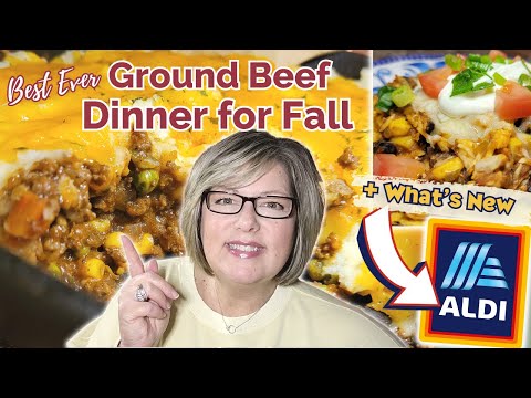 BEST-EVER GROUND BEEF DINNER! Quick & Easy Rustic Fall Dinner Ideas + ALDI's Fall New Arrivals