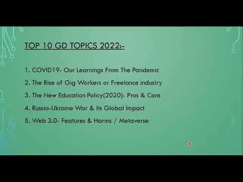 Top 10 Most Important GD Topics 2022-Current Affairs