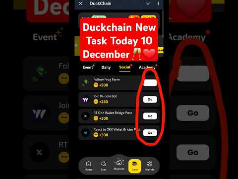 Duckchain New Task Today 10 December| Duckchain today new task | Duckchain coin #duckchain