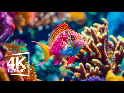 Aquarium 4K VIDEO (ULTRA HD)🐠Deep Healing Music, Underwater Relaxation Music, Instant Relief Stress