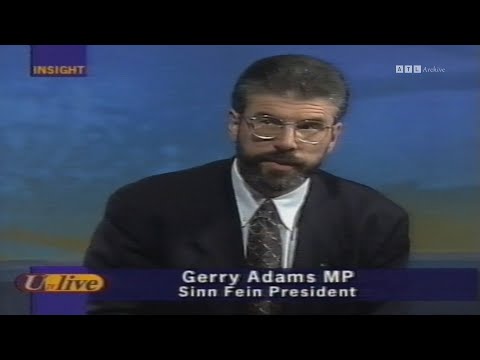 Republicanism Leader Gerry Adams Interview 1997 UTV INSIGHT