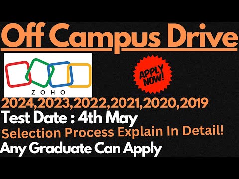 ZOHO Mega Off Campus Recruitment Drive | Test Date : 4th May | Anyone Can Apply🔥🔥